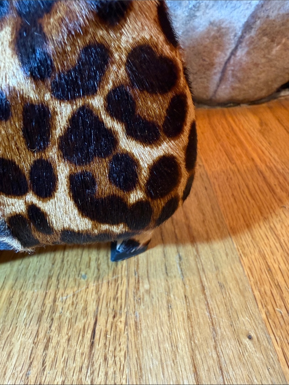 Gianni Bini Women Size 6 Georgina Leopard Print Calf Hair Kitten Heel Booties - Picture 6 of 8